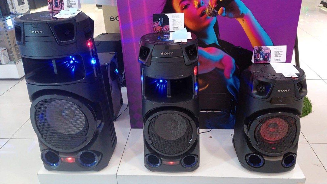 SONY AUDIO SPEAKER WITH BLUETOOTH (Category: Soundbars, Speakers & Amplifiers) located in Quezon City. Submitted by annys.online (Listing ID 1240007778, Image 1). Description: SONY AUDIO SPEAKER WITH BLUETOOTH 👉SONY AUDIO W/BLUETOOTH MODEL MHCV83D SRP 36,999 CASH :32,400 MODEL MHCV73D SRP 31,999 CASH 26,800 MODEL MHC,V43D SRP 24,999 CASH 20,300 MHC V13D Cash: 12,000 Brand new and sealed with warranty and receipt 7 days replacement 1 yr warranty 