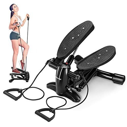 HOMCOM Adjustable Twist Stepper Step Machine For Home Gym Aerobic Workout