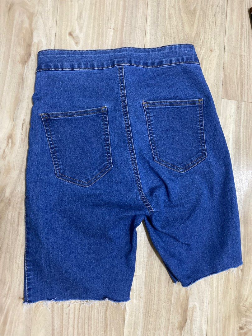 Denim Cycling Joni Cycling Shorts Stretchy Denim Bike Shorts High