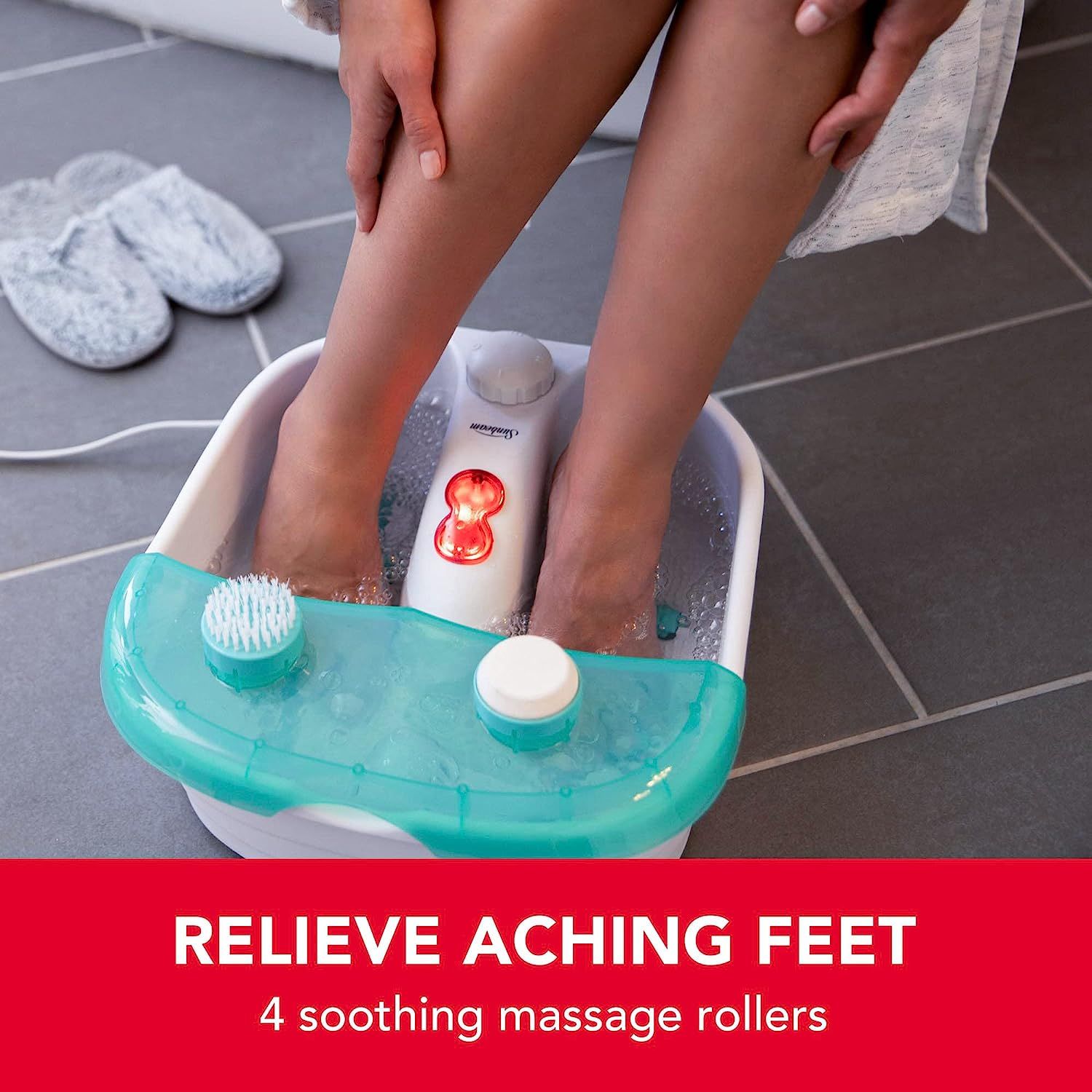 Sunbeam Deep Reservoir Aqua Therapy Foot Spa Foot Bath with Heat