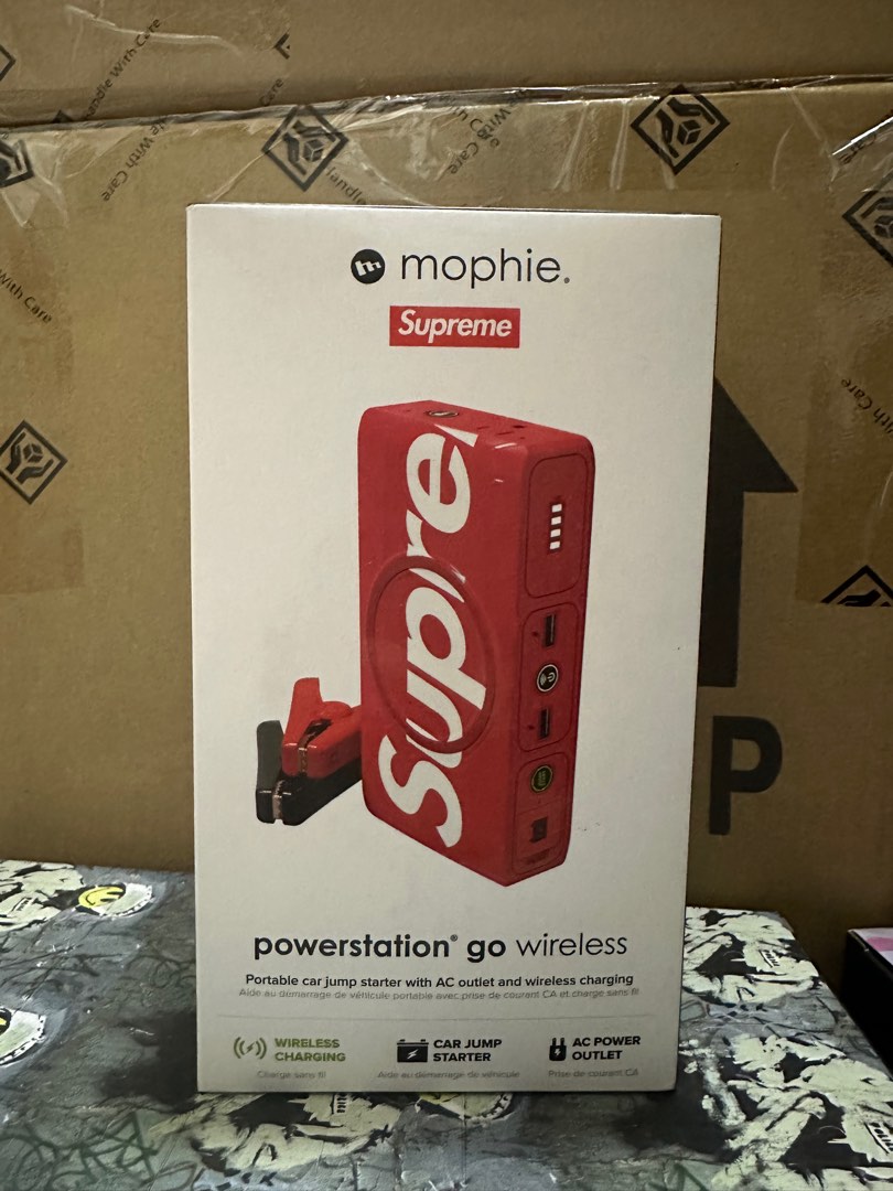 📍Supreme mophie powerstation go wireless Red 磁吸無線充電器, 手提