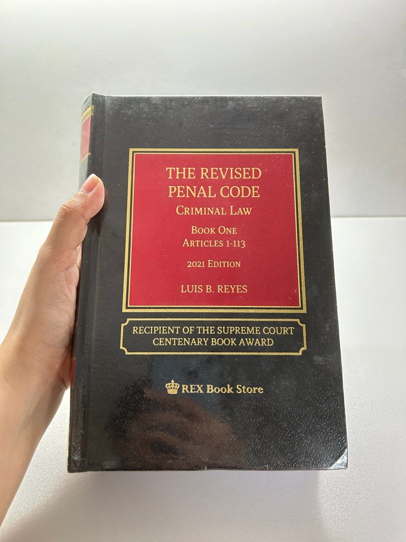 The Revised Penal Code Book 1 by Reyes 2021 Edition (Rex), Hobbies