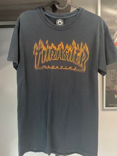 Thrasher Magazine 黑色3D火焰短袖 s號