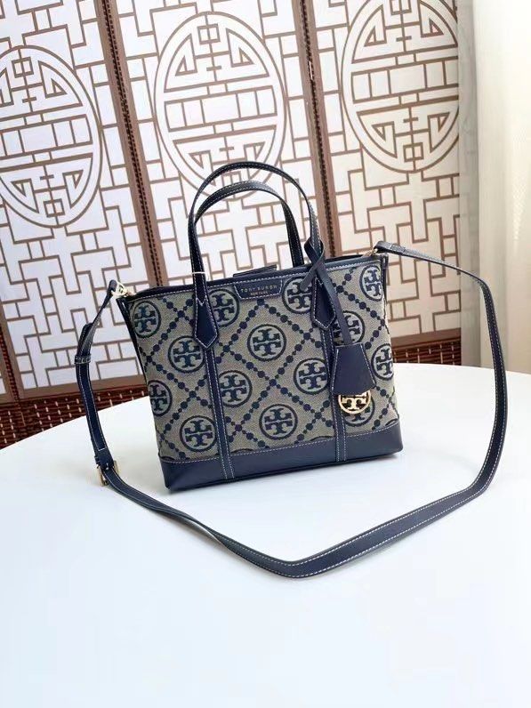 Tory burch tote clearance bag navy blue
