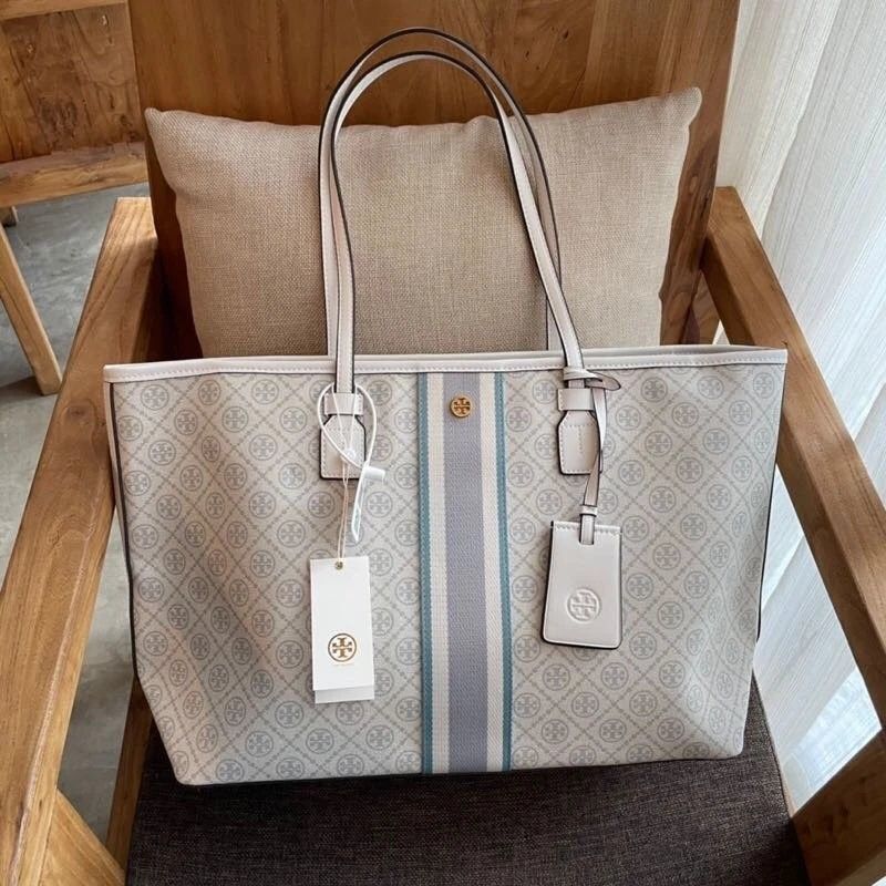 Tory Burch T Monogram Coated Canvas Tote, Women's Fashion, Bags & Wallets, Tote  Bags on Carousell