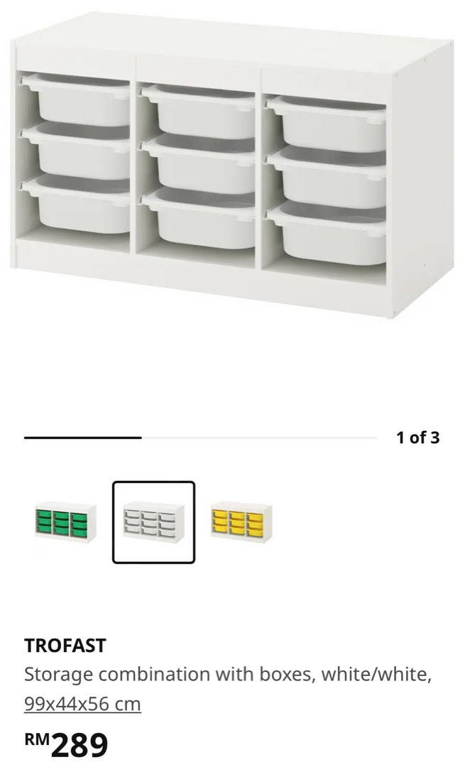 Toys storage ikea trofast, Furniture & Home Living, Furniture