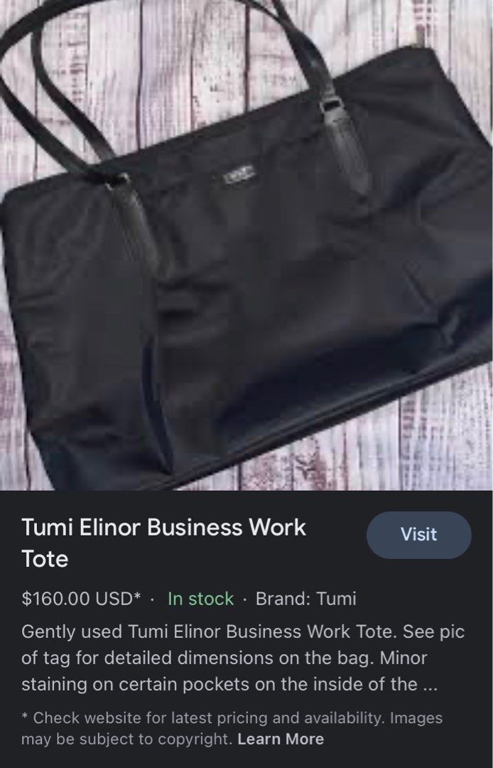 Tumi elinor business tote hot sale
