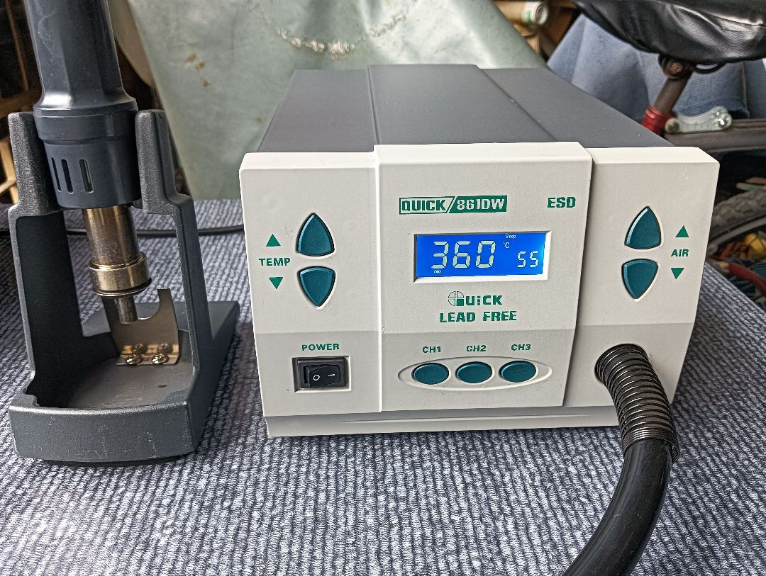 USED) QUICK 861DW ORIGINAL Rework Station Hot Air Blower For IC Chip  Repairing, Computers u0026 Tech, Office u0026 Business Technology on Carousell