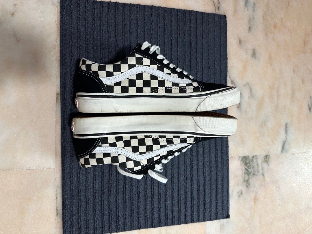 Vans Old Skool 36 DX Black Check Anaheim Factory Edition Women s Fashion Footwear Sneakers on Carousell