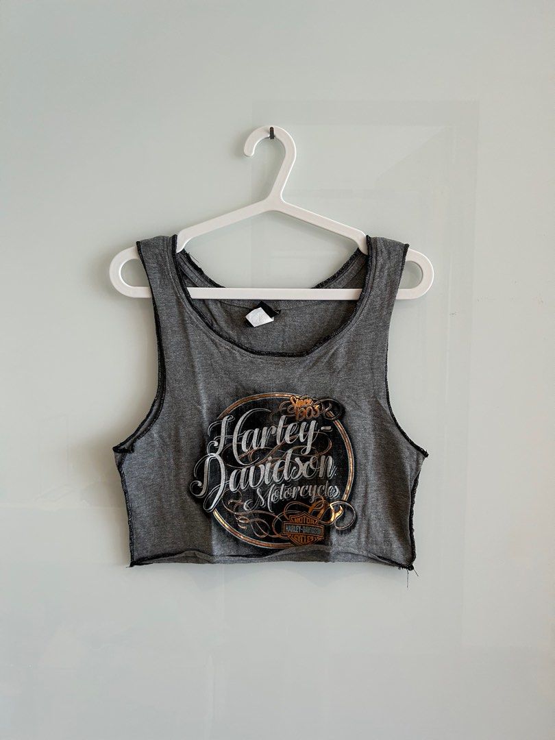 Vintage Harley Davidson Crop Top, Women's Fashion, Tops, Shirts on