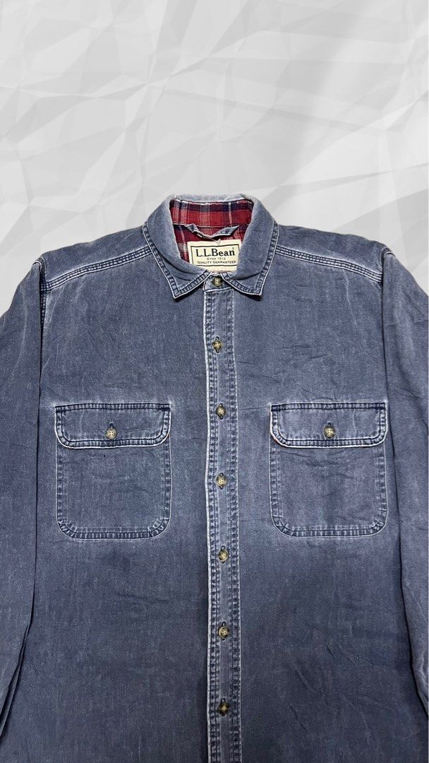 Ll bean denim shirt mens 2025