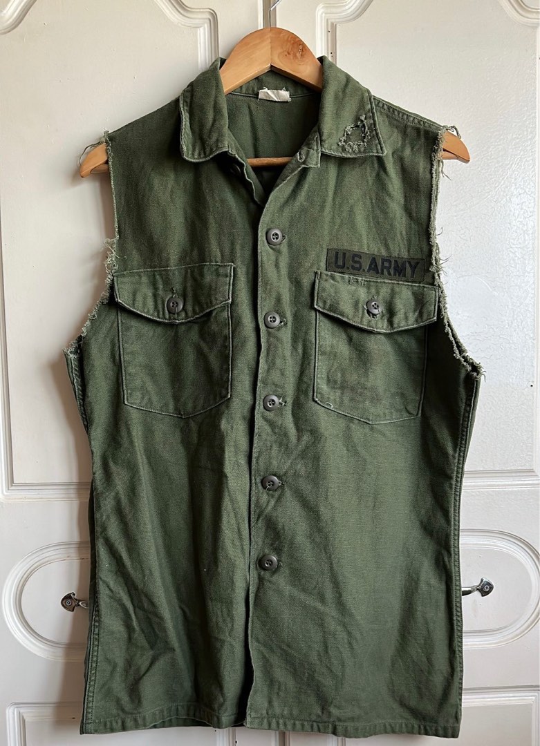 Army sleeveless discount jacket