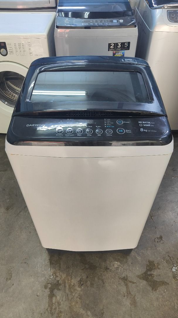 WASHING MACHINE DAEWOO 8KG, TV & Home Appliances, Washing Machines and