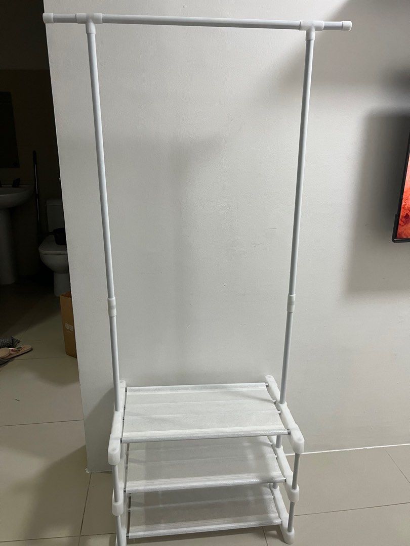 White clothing rack on Carousell