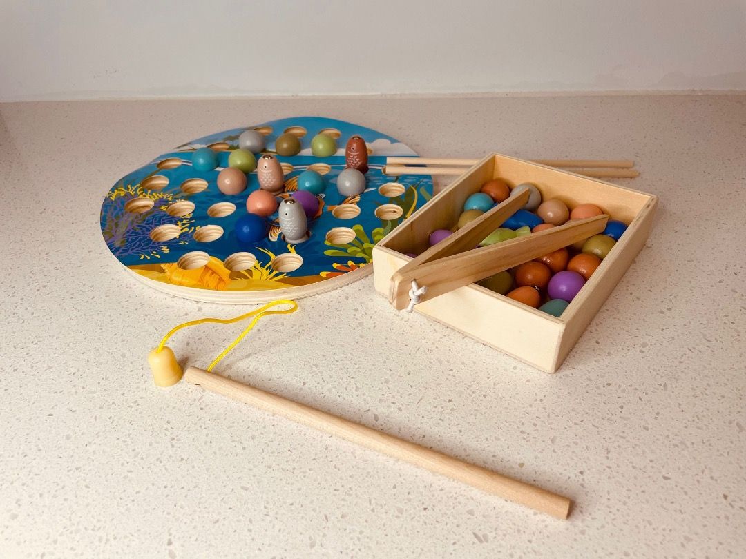Wooden Magnetic Fishing Toy (with many ways), Hobbies & Toys, Toys & Games  on Carousell