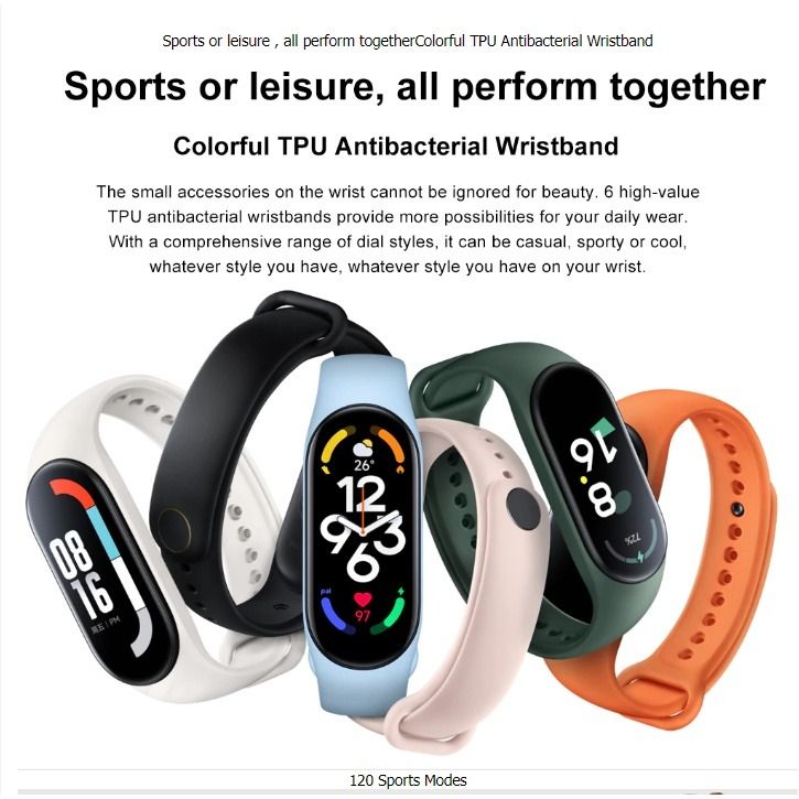 Xiaomi Mi Band 7 Smart Bracelet 6 Color 1.62 AMOLED Screen Miband