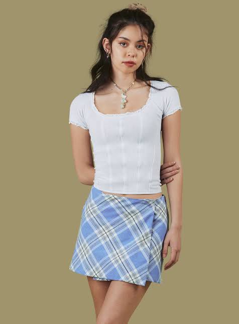 Unif green plaid skirt 2025