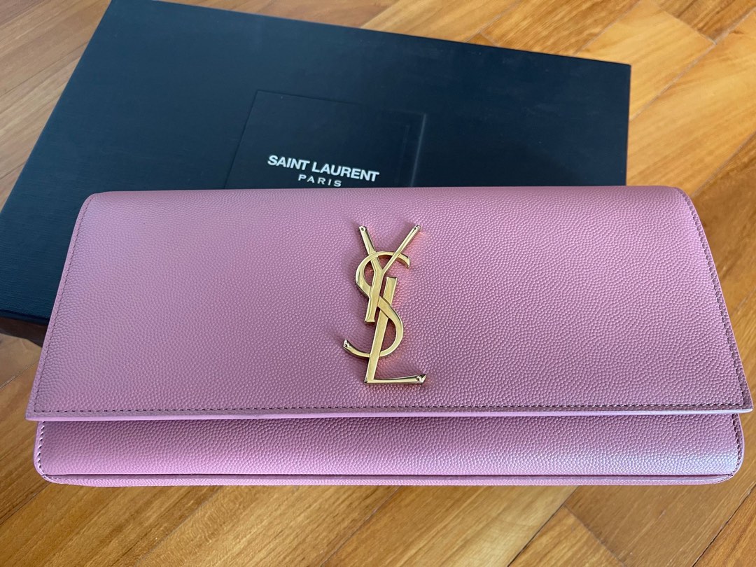 YSL Monogram Clutch, Luxury, Bags & Wallets on Carousell