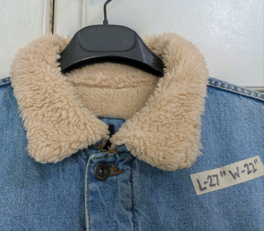 Zara sherpa lining denim jacket men, Men's Fashion, Coats, Jackets and