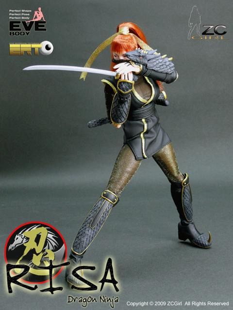 ZC GIRL 1/6 EVE BODY ERT - RISA DRAGON NINJA C/W DRAGON HEAD, Hobbies ...