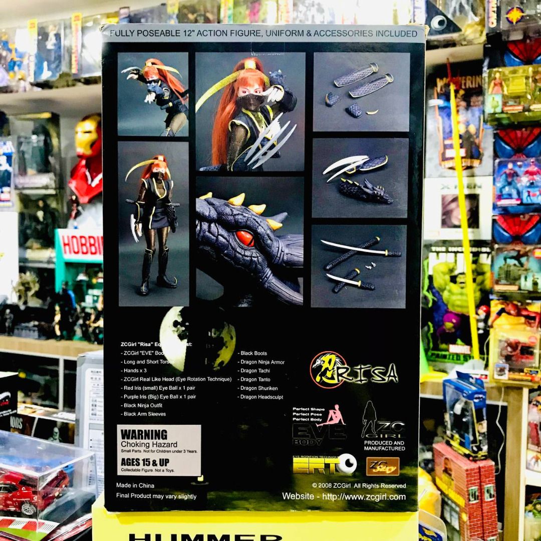 ZC GIRL 1/6 EVE BODY ERT - RISA DRAGON NINJA C/W DRAGON HEAD, Hobbies ...