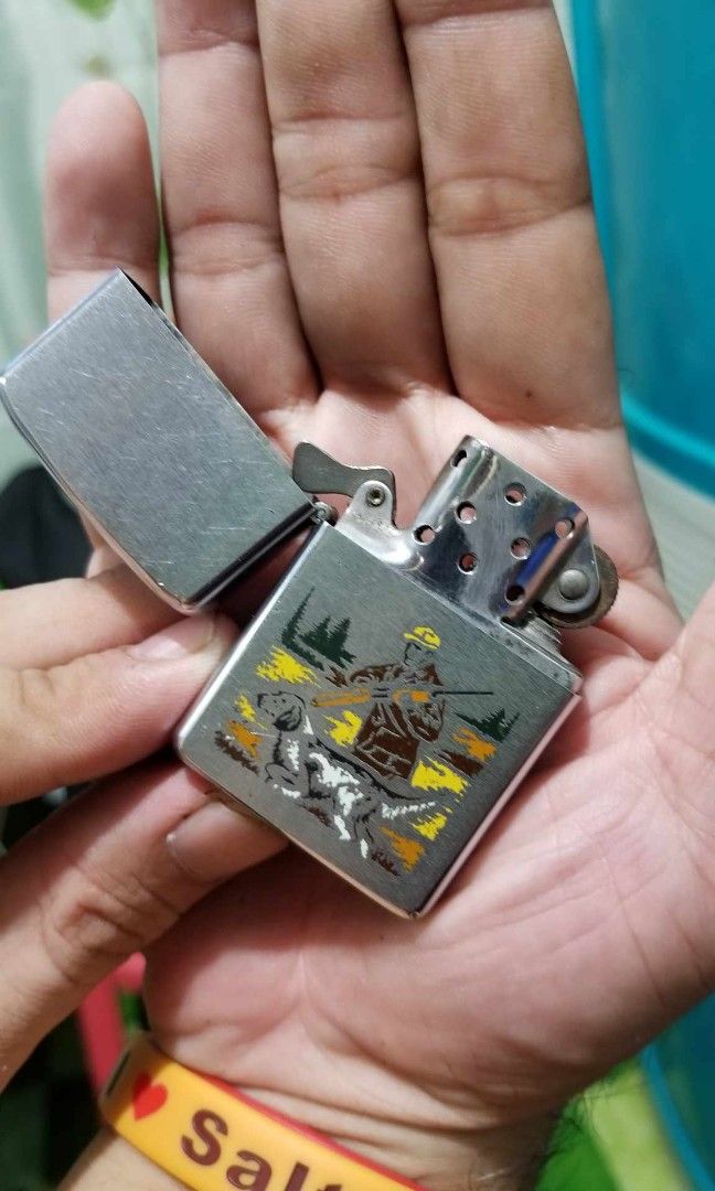 Zippo hunter with dog (Category: Vintage Collectibles) located in Mandaluyong City. Submitted by bonzen21 (Listing ID 1239982449, Image 3). Description: well.used zippo collectibles dated 1978-79 pm for more info.