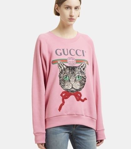 Gucci pink cat sweater discount