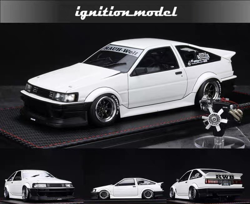 1/18 Ignition Web Exclusive IG2968 Toyota AE86 RWB with 4A-G 