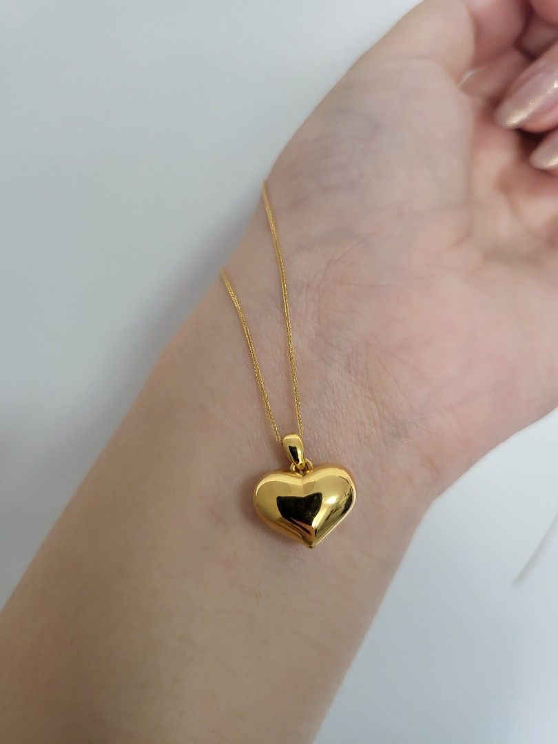18K Gold Heart Pendant Only