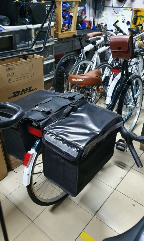 30L x 2 Thermal Delivery bag Velcro Rear Rack back seat For Delivery