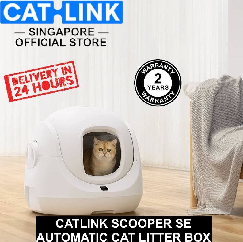 CATLINK Scooper SE Automatic Self Cleaning Cat Litter Box SG English Version App Connected