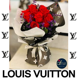 24 Stalks Fresh-Cut Roses🌹Heart-Shaped❤️ Flower Bouquet with a LV  design paper wrapper | Rose Flower | Flower Bouquet | Flower | Flowers |  Rose 