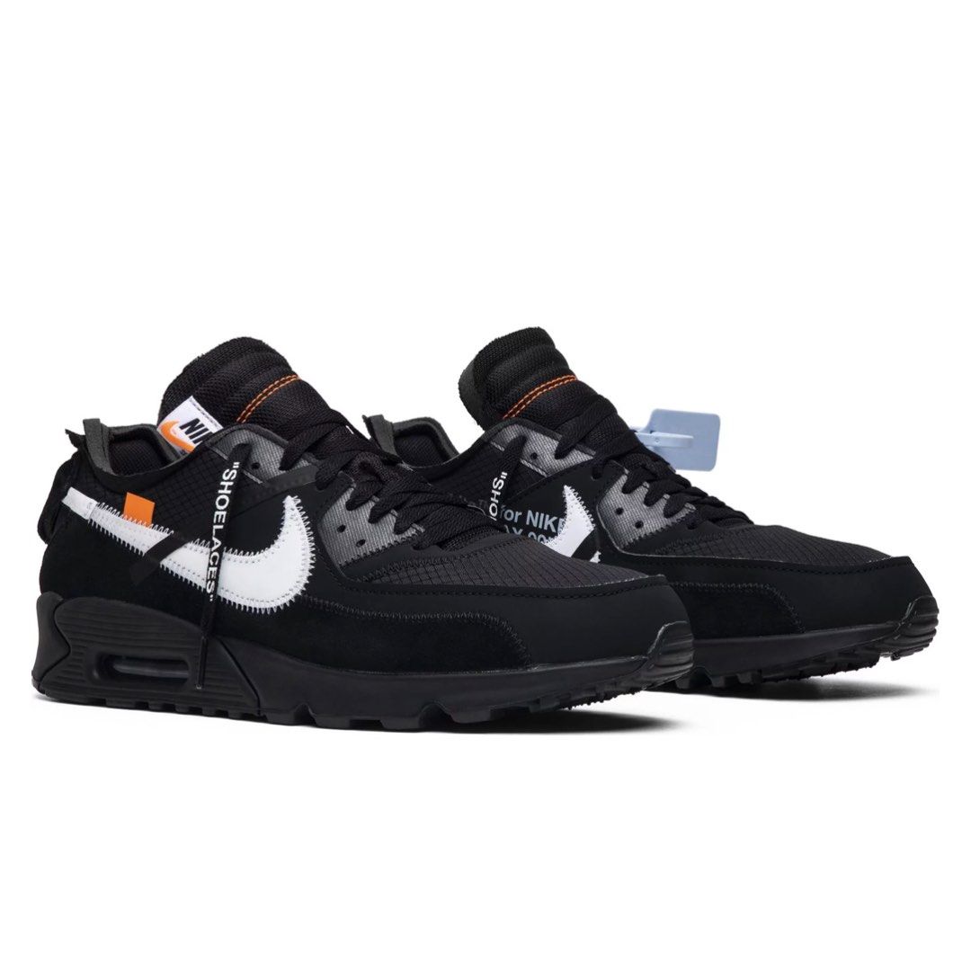 🔥❌ OffWhite X Air Max 90 “Black”, Men's Fashion, Footwear, Sneakers on Carousell