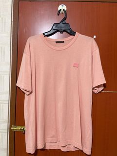 Acne Studios 100% Original pink t shirt kaos unisex men women