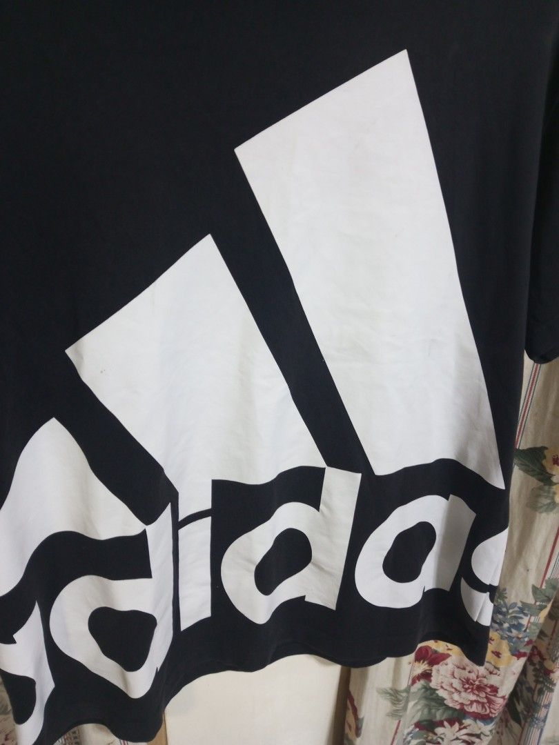 Adidas Big Logo Design T-Shirt, Men'S Fashion, Tops & Sets, Tshirts & Polo  Shirts On Carousell