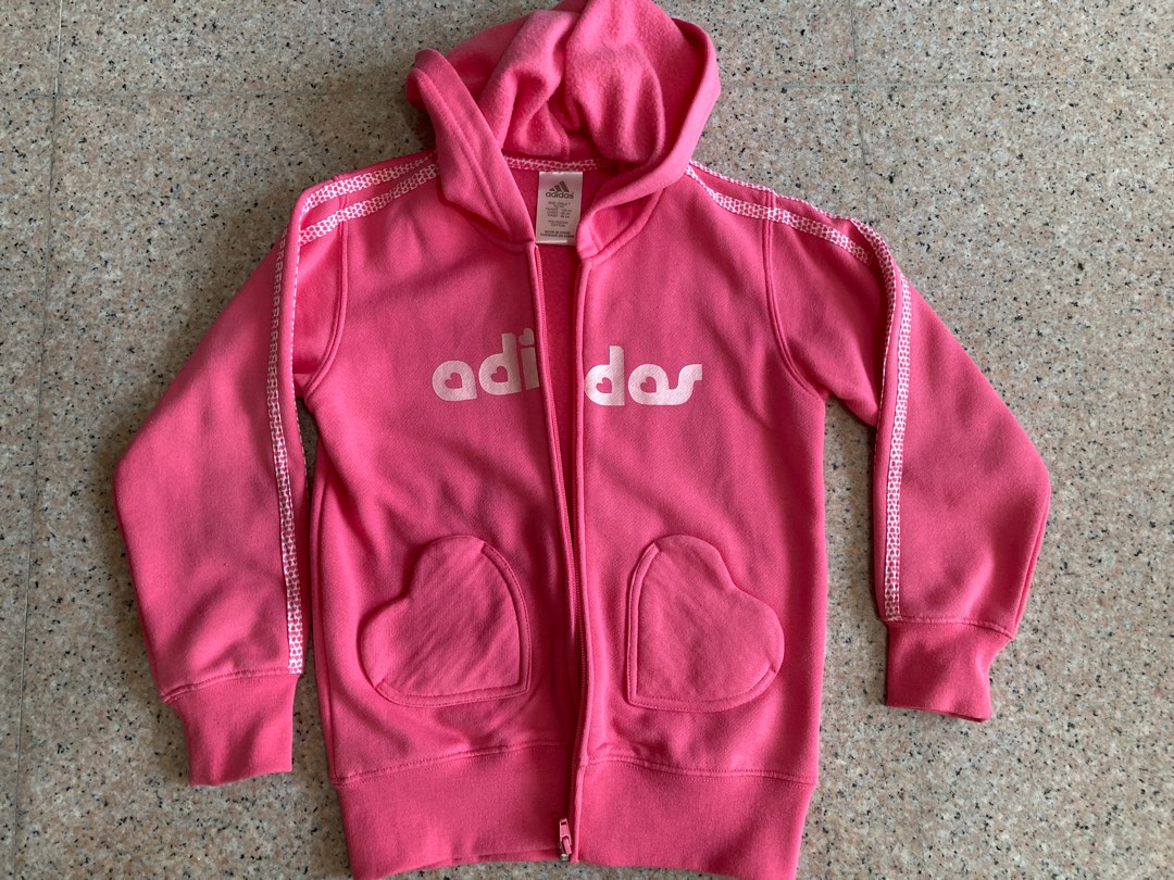 Girls adidas zip up hoodie on sale