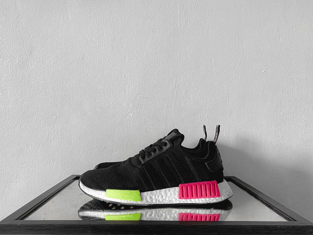 Adidas nmd black pink green discount