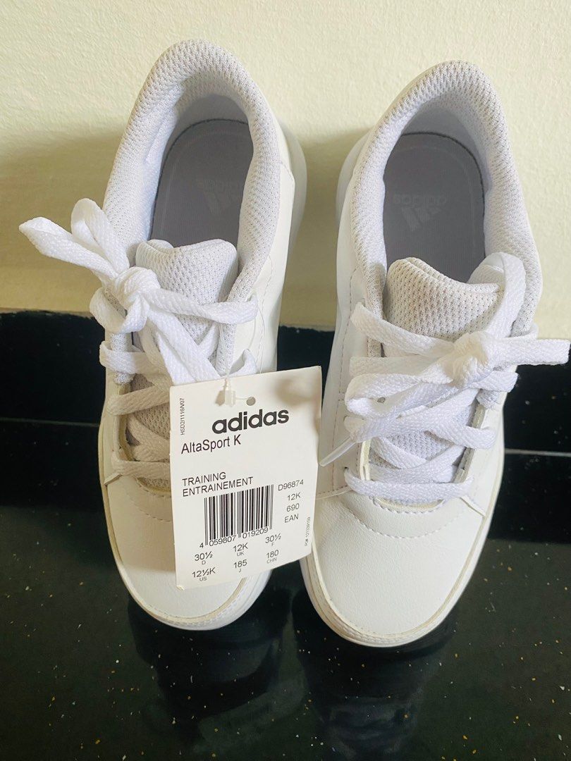 White shoes deals for boy adidas