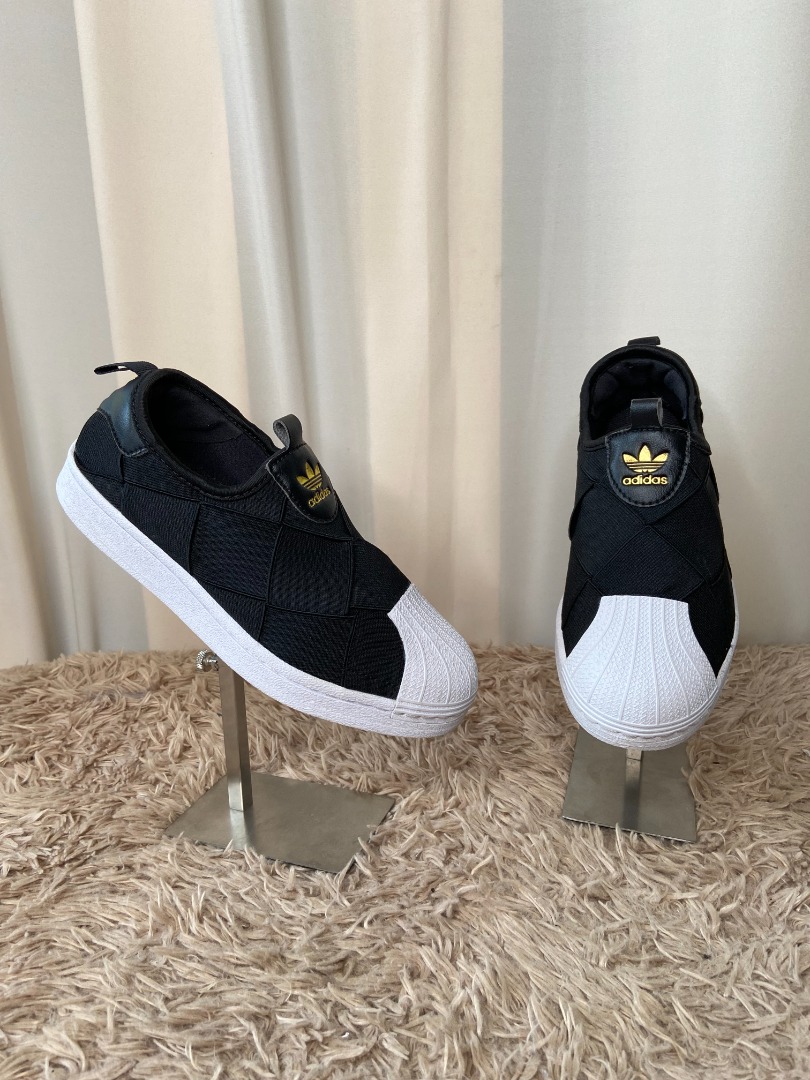 Adidas superstar black slip shop on