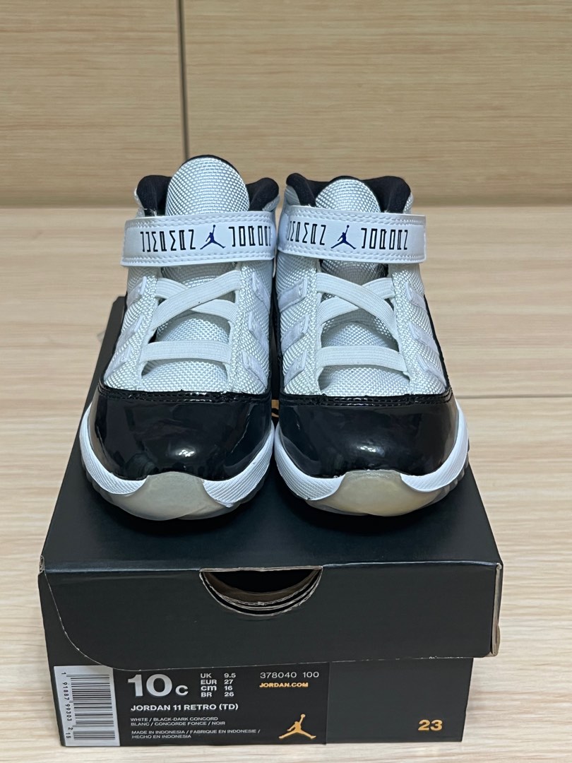 Air Jordan 11 Retro TD 378040 100 Concord 10C 16cm