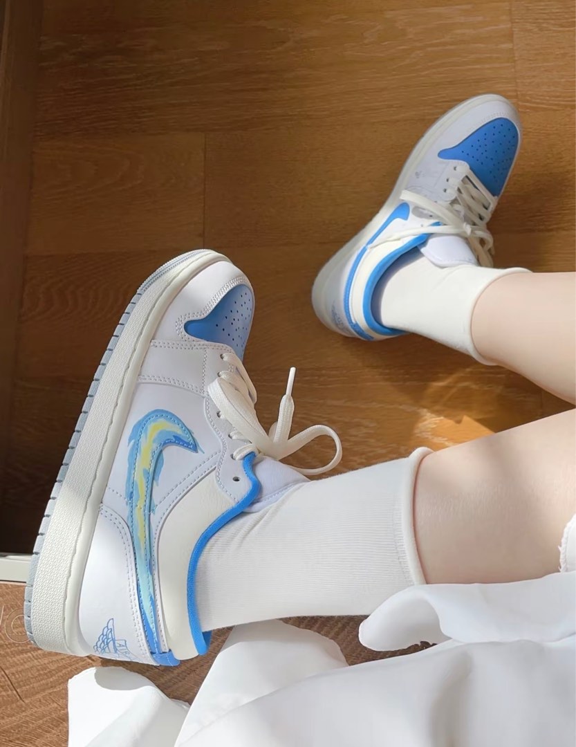 Air Jordan 1 Low Just Skate University Blue FJ7219441 藍色, 女裝, 鞋, 波鞋 Carousell