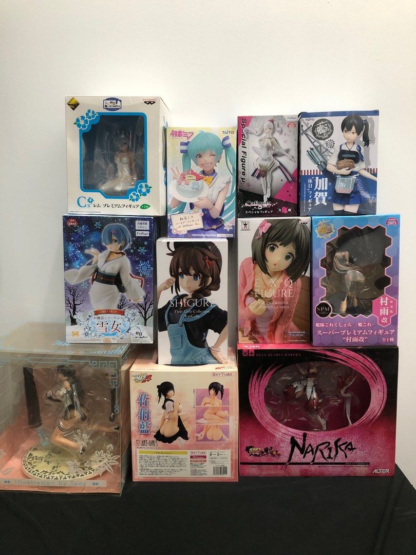 Anime figures to let go.