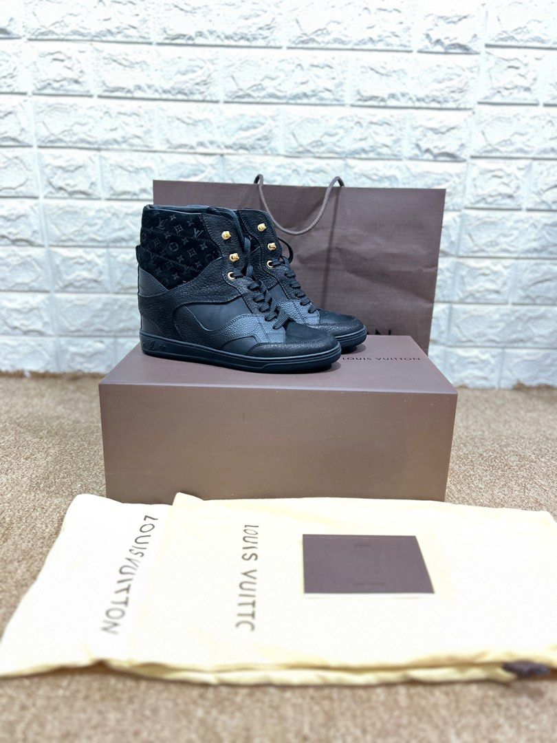 Louis Vuitton Monogram Suede Cliff Top Sneaker Boots