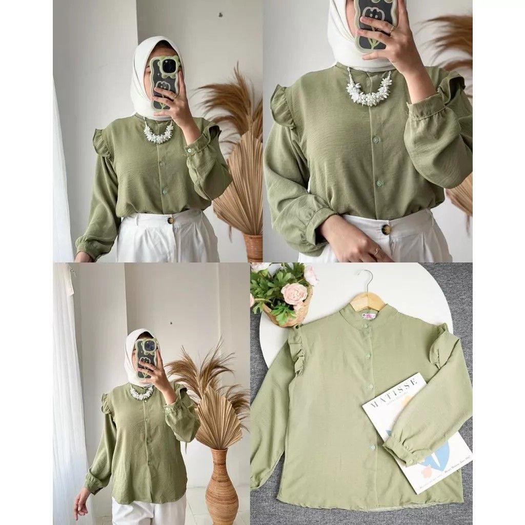 Baju ruffle top sales