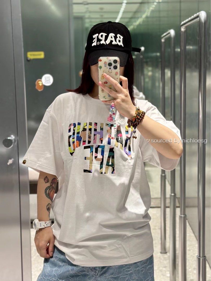 Multi camo bape shirt cheap