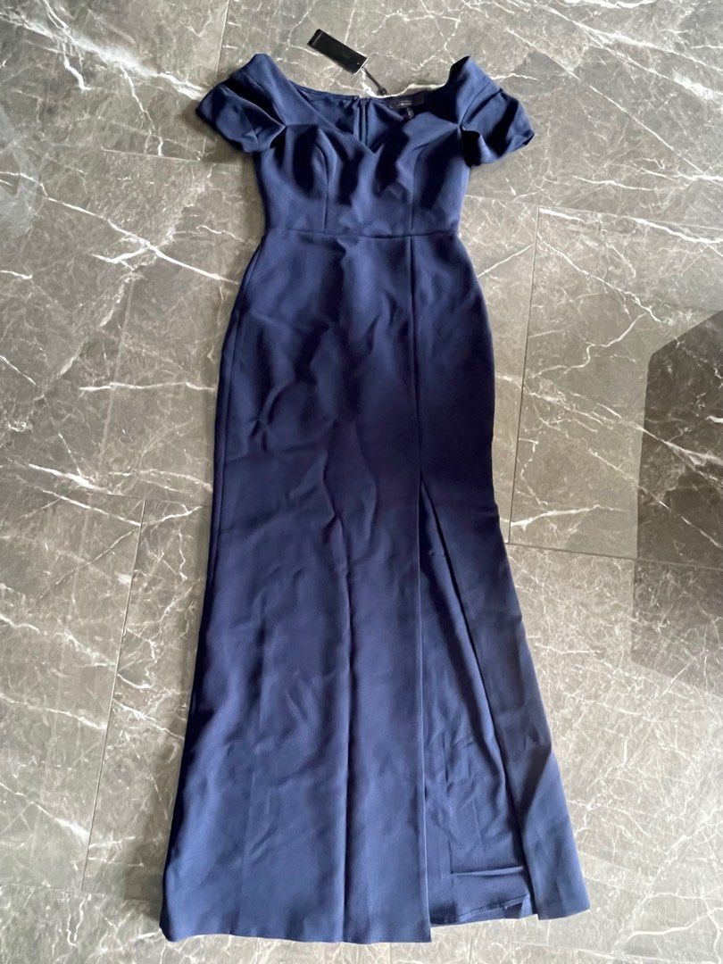 Bcbg navy gown cheap