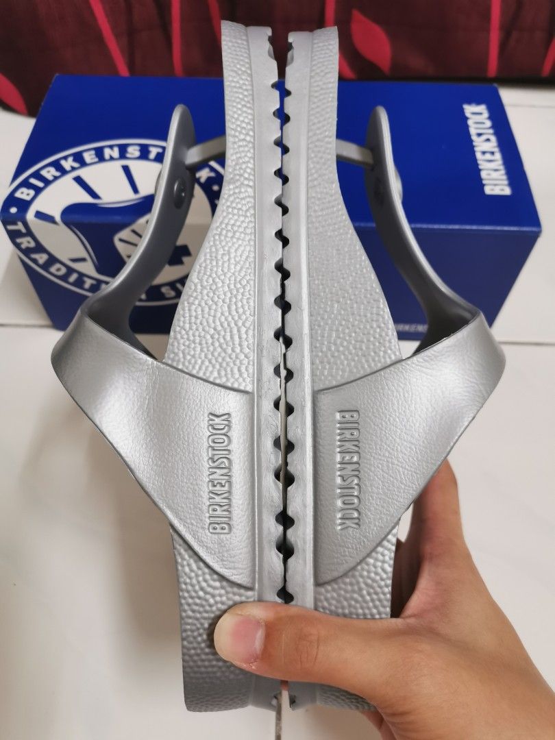 Rubber birkenstock best sale silver