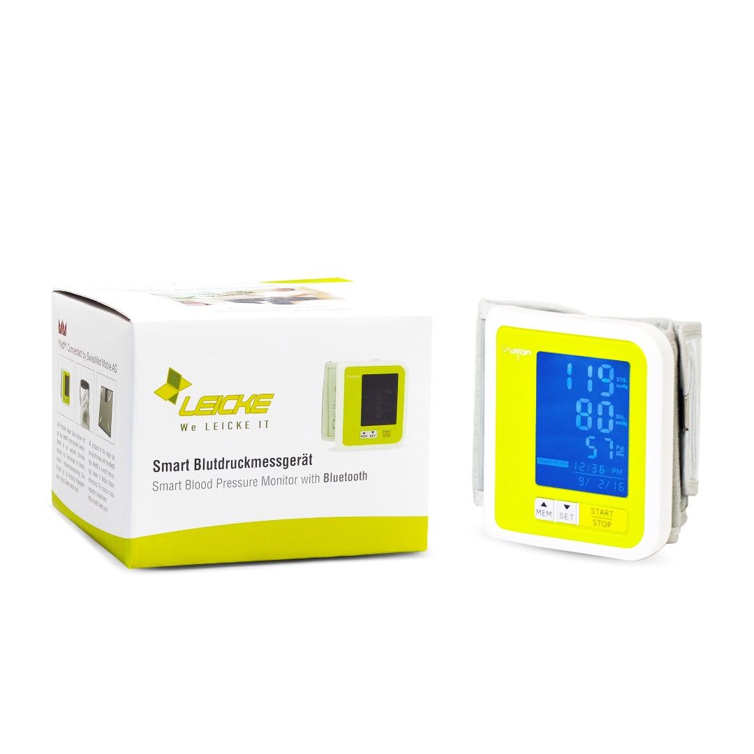 Bluetooth Wrist Blood Pressure Monitor compatible with Apple