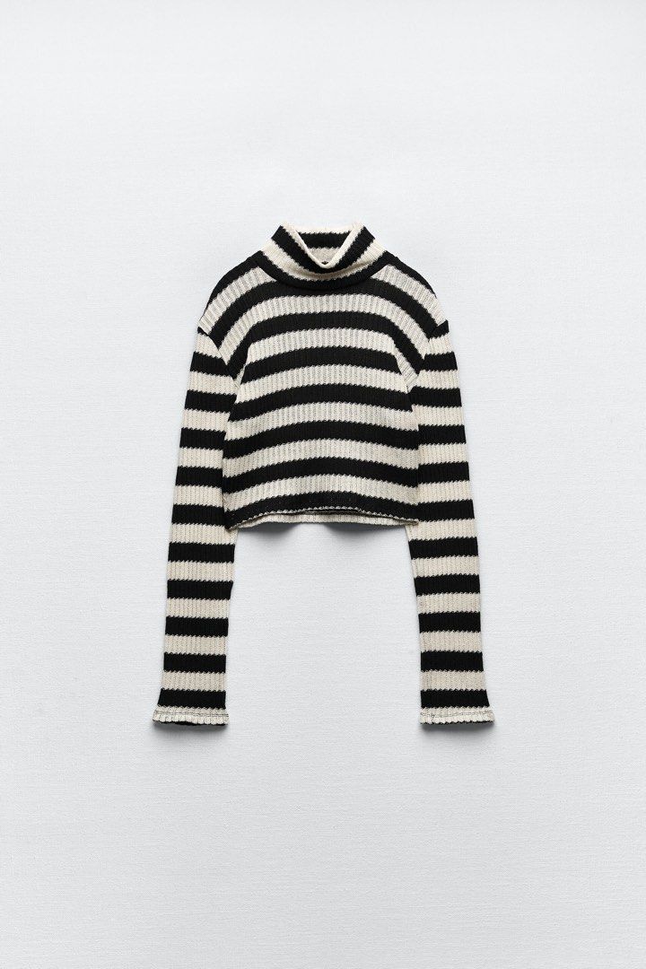 Zara striped turtleneck outlet