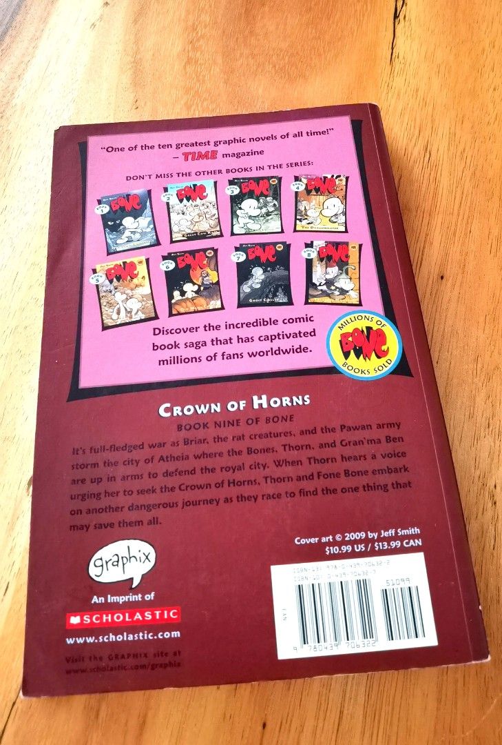 Bone Crown Of Horns Comic Graphic Novel Fantasy Book By Jeff Smith